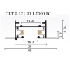 Шинопровод шинопровод встраиваемый однофазный Crystal Lux CLT 0.121 01 L2000 BL