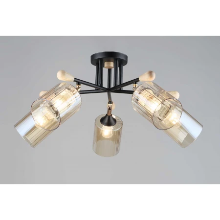 5068/5 BK+WOOD (2) Люстра (RL) 