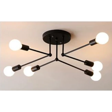 PD-LED-LINE2-R001-E27*6 BK (1) Люстра NW 