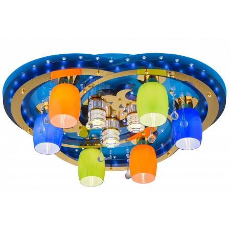 8355/6+3 BU+GD MIX (1) Люстра # 