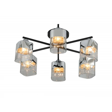 07275/6 BLACK+CHROME (1) Люстра (RL) 