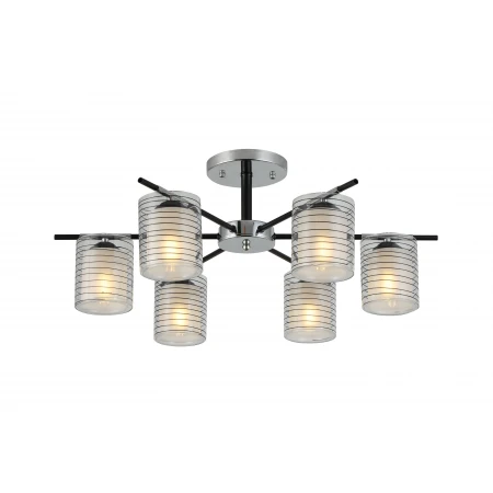 07383/6 CHROME+BLACK (1) Люстра (RL) # 