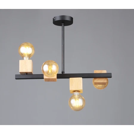 6428/4 BK+WOOD (4) Люстра (RL) 
