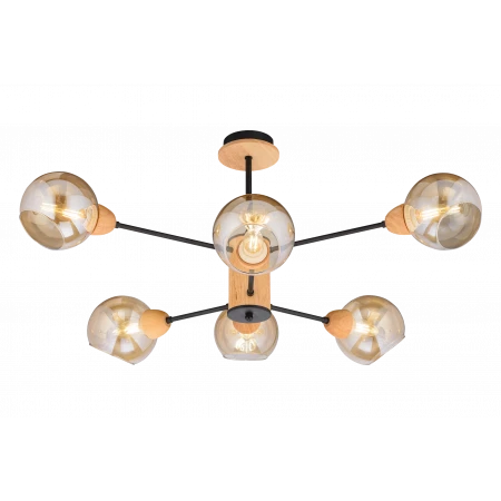 4642/6 BK+WOOD (1) Люстра (RL) 