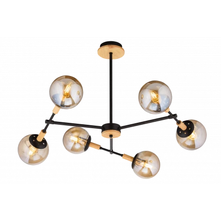 4900/6 BK+WOOD (2) Люстра (RL) 