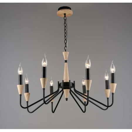 7050/8 BK+WOOD (1) Люстра RL 