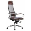 Компьютерное кресло SL-1.04, темно-коричневый, кожа искусственная NewLeather, ткань сетчатая, армированная арамидным волокном