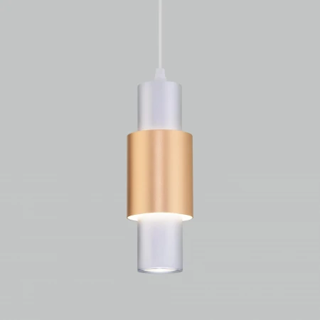 Подвесной светодиодный светильник Eurosvet 50204/1 LED матовое серебро/матовое золото