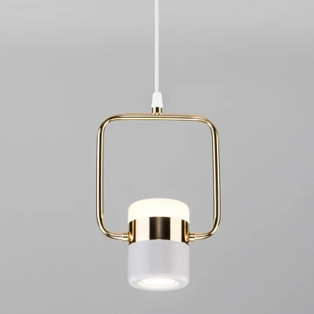 Подвесной светодиодный светильник Eurosvet 50165/1 LED золото/белый