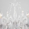 Подвесная люстра с хрусталем Eurosvet 10108/8 белый/прозрачный хрусталь Strotskis