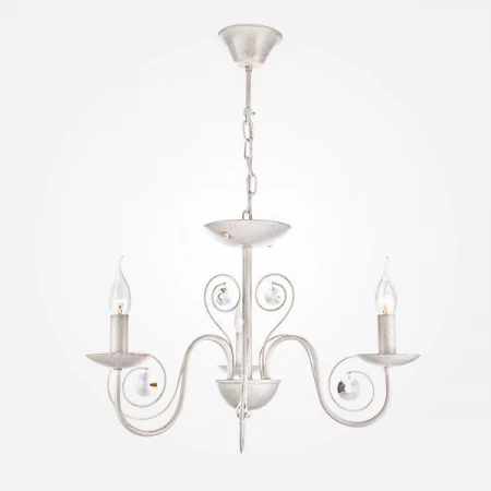 Классическая подвесная люстра Eurosvet 60018/3 белый с золотом