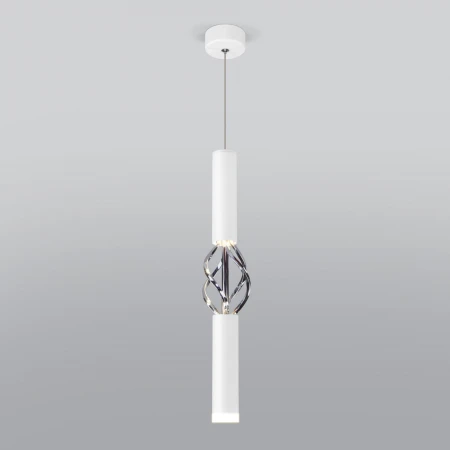 Подвесной светодиодный светильник Eurosvet 50191/1 LED белый/хром