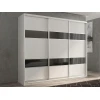 Шкафы-купе 3-х дверный Кааппи 7 белый бриллиант, черный 