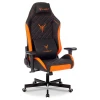 Геймерское кресло Knight Explore, оранжевый, черный, экокожа премиальная