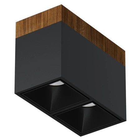 Точечный светильник LEDRON KUBING 2 Wooden 130 Black