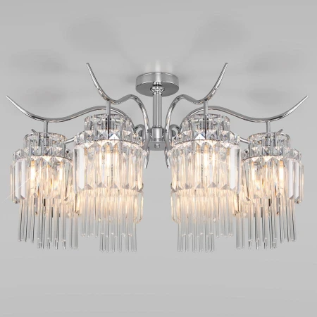 Люстра Eurosvet 10119/8 хром/прозрачный хрусталь Strotskis Sevilia