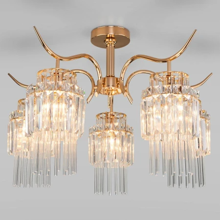 Люстра Eurosvet 10119/5 золото/прозрачный хрусталь Strotskis Sevilia