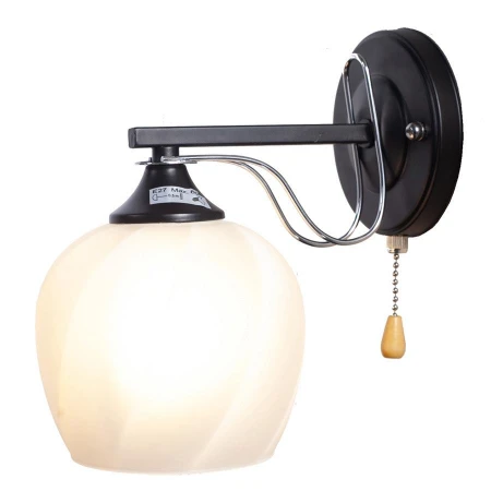 Бра IMEX MD.05680-1-W BK+CH Бра IMEX MD.05680-1-W BK+CH