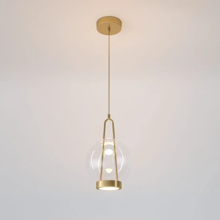 Подвесной светодиодный светильник Eurosvet Frasco 50267/1 LED латунь