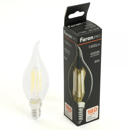 Лампа светодиодная Feron.PRO LB-1218 Свеча на ветру E14 1300LM 8W 175-265V 4000K 51266 Лампа светодиодная Feron.PRO LB-1218 Свеча на ветру E14 1300LM 8W 175-265V 4000K 51266