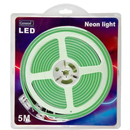 Лента "Гибкий Неон" General GLS-2835-120-9.6-12-NL-IP67-G блистер 5м