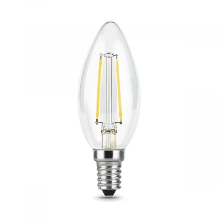 Лампа светодиодная филаментная Gauss E14 9W 4100К прозрачная 103801209