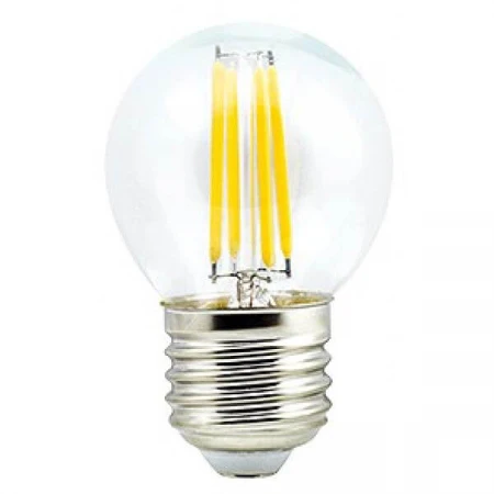 Лампа светодиодная филаментная Uniel E27 7,5W 3000K прозрачная LED-G45-7,5W/WW/E27/CL GLA01TR UL-00003252