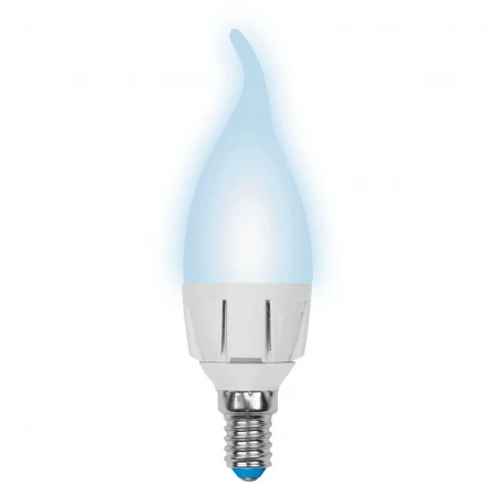 Лампа светодиодная диммируемая Uniel E14 7W 4000K матовая LED-CW37 7W/4000K/E14/FR/DIM PLP01WH UL-00004298