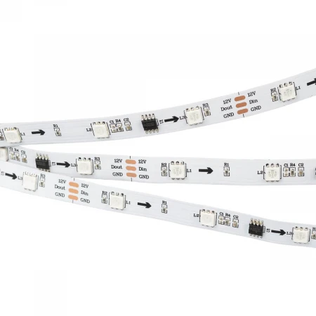 Светодиодная лента Arlight 7,2W/m 30LED/m 5060SMD разноцветная 5M SPI-B30-10mm 12V RGB-PX3 026368(2) Светодиодная лента Arlight 7,2W/m 30LED/m 5060SMD разноцветная 5M SPI-B30-10mm 12V RGB-PX3 026368(2)