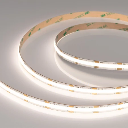 Светодиодная лента Arlight 9.6W/m 576Led/m CSP теплый/холодный белый 5M COB-X576-10mm 24V White-MIX 045179 Светодиодная лента Arlight 9.6W/m 576Led/m CSP теплый/холодный белый 5M COB-X576-10mm 24V White-MIX 045179