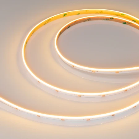 Светодиодная лента Arlight 6W/m 480Led/m CSP теплый белый 5M COB-S-X480-8mm 24V Warm2700 046904 Светодиодная лента Arlight 6W/m 480Led/m CSP теплый белый 5M COB-S-X480-8mm 24V Warm2700 046904