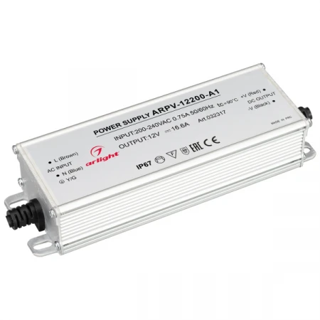 Блок питания Arlight ARPV-12200-A1 12V 200W IP67 16,6A 032317