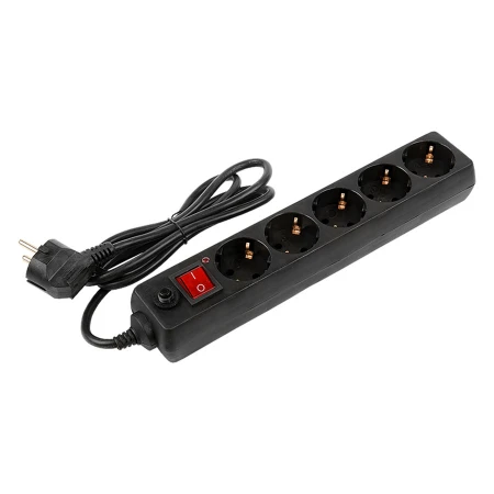 Сетевой фильтр General GPS-5-16-3x1-700-B, 5 мест, 16А, 3x1 мм2, 7 м, черный