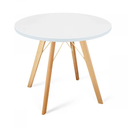 Кухонный стол Sheffilton SHT-TU9/80 МДФ прозрачный лак/белый шагрень 3864876307