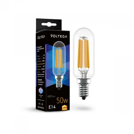 Лампа светодиодная Voltega E14 5W 4000K прозрачная 7267 Лампа светодиодная Voltega E14 5W 4000K прозрачная 7267
