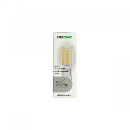 Светодиодная лампа LEDS POWER G9 3Вт 4000К 007021 Светодиодная лампа LEDS POWER G9 3Вт 4000К 007021