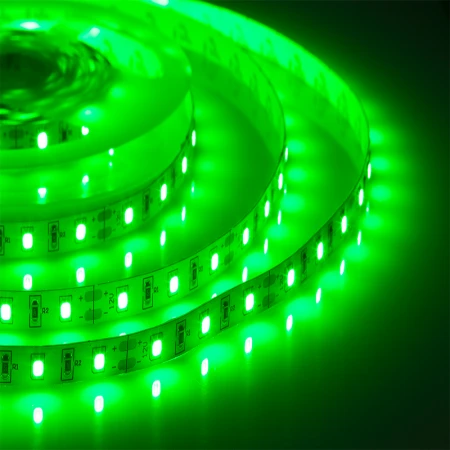 Лента светодиодная герметичная ELF GERMES, 300SMD (2835), 12В, IP65, 5м, зеленая ELF-300SMD2835-GERMES-G