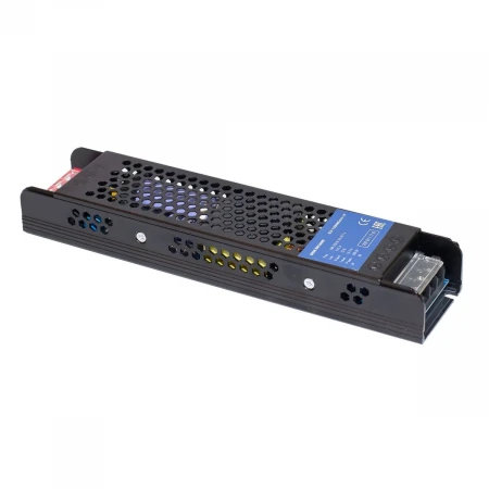 Блок питания интерьерный ELF, 12В, 150Вт, плоский металлический перфорированный корпус (черный) ELF-12150BEslim-JH