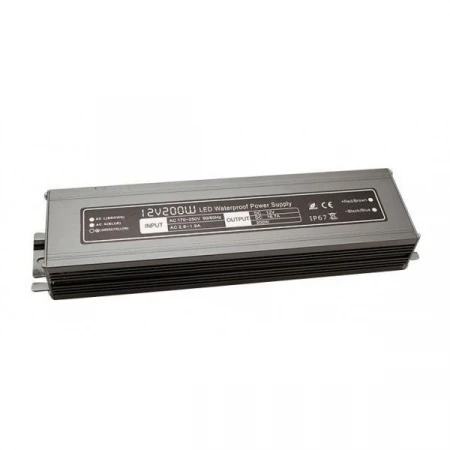 Блок питания LEDS POWER 200Вт 12В IP67 алюминий SLIM 003108