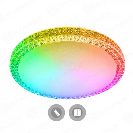 Управляемый светодиодный светильник PLUTON RGB 60W R-520-CLEAR/SHINY-220-IP40/2019 Maysun с пультом ДУ