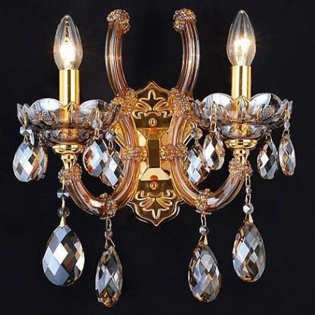 Хрустальное бра Natali Kovaltseva 10654/2W GOLD, BRANDY Napoli
