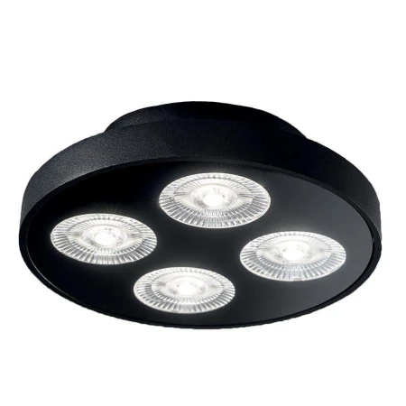 Точечный светильник Ideal Lux GARAGE PL4 ROUND NERO