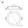 Встраиваемый светодиодный светильник Arlight DL-BL145-12W Warm White 021438