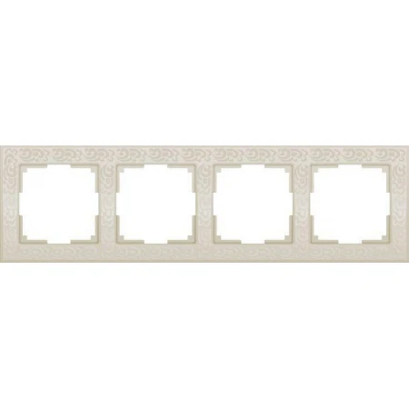 Рамка на 4 поста flock слоновая кость